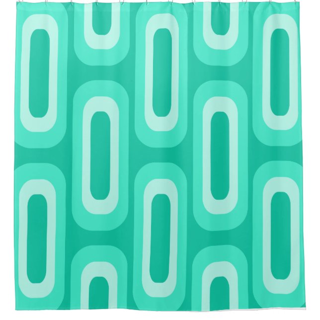 Midcentury Geometric Shapes Turquoise (Front)