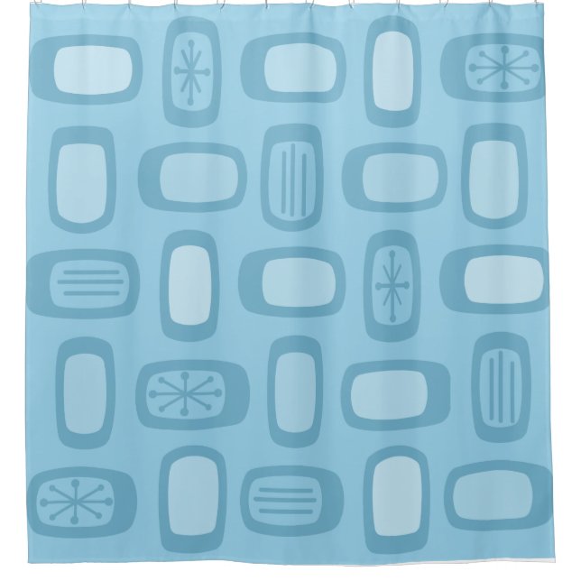 Midcentury MCM Rounded Rectangles Baby Blue (Front)