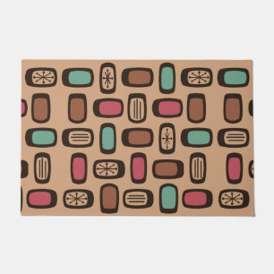 Midcentury MCM Rounded Rectangles Christmas Cookie Doormat