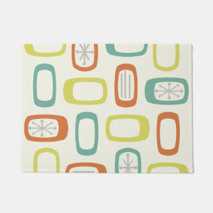 Midcentury MCM Rounded Rectangles Doormat