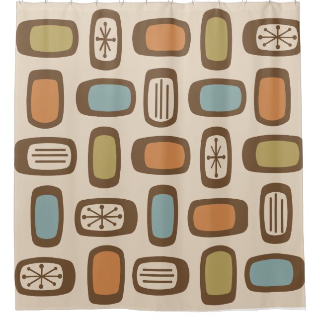 Midcentury MCM Rounded Rectangles Multicolored (Front)