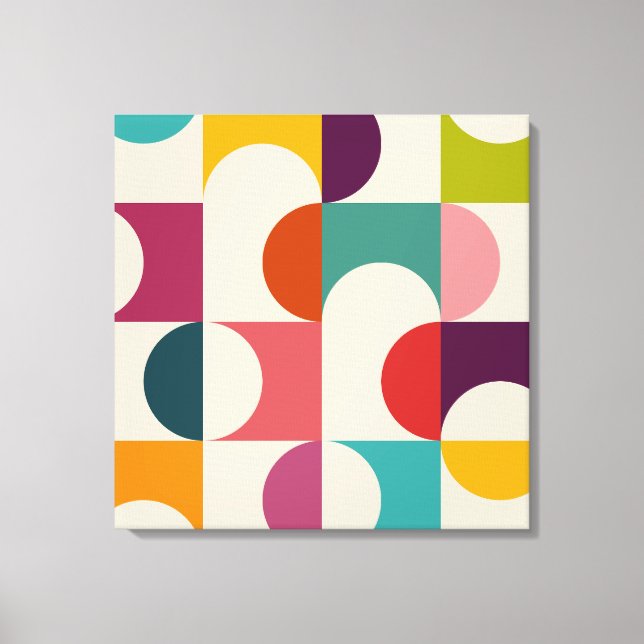 Midcentury Modern Abstract Geometric Print (Front)