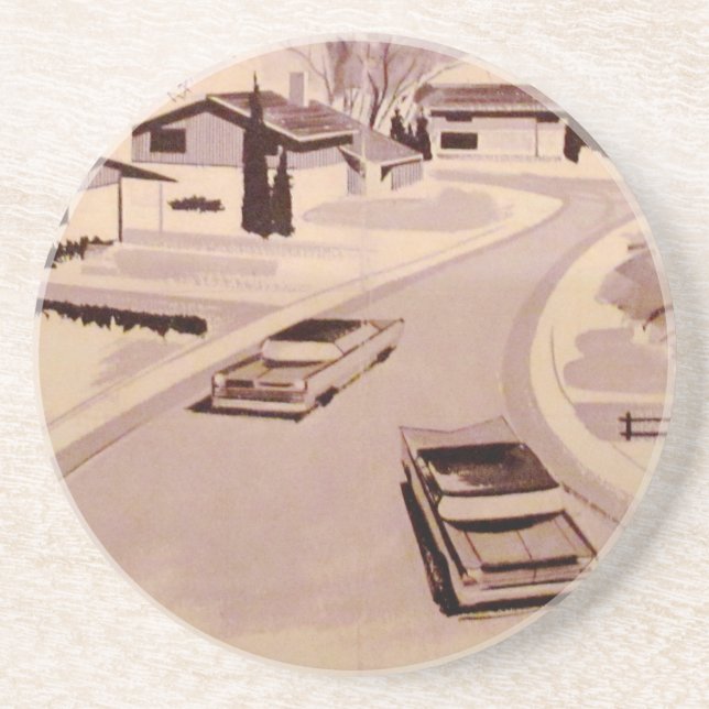 Midcentury Modern Architecture Coaster (Front)