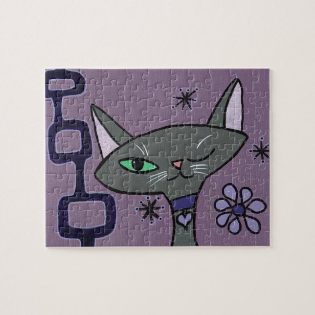 Midcentury Modern Cat Puzzle (Horizontal)