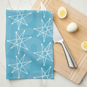 Midcentury Modern Christmas Atomic MCM MOD Star   Kitchen Towel