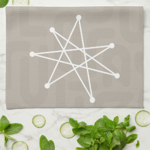 Midcentury Modern Christmas Atomic MCM MOD Star Kitchen Towel