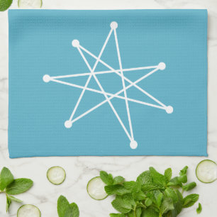 Midcentury Modern Christmas Atomic MCM MOD Star  Kitchen Towel
