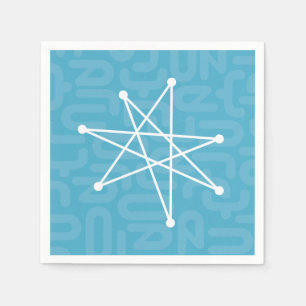 Midcentury Modern Christmas Atomic MCM MOD Star Napkin
