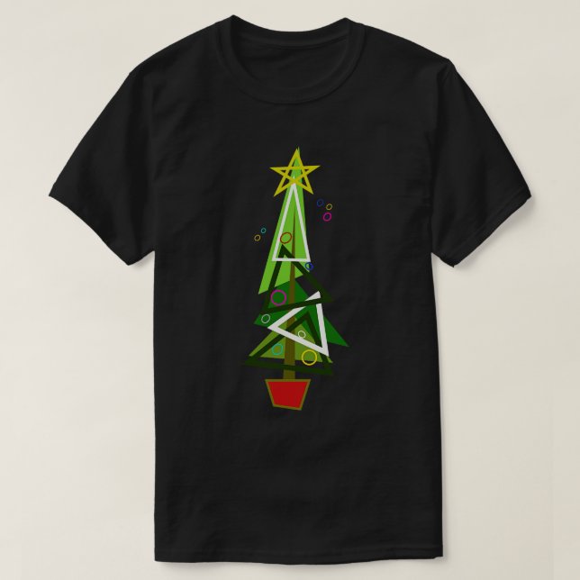 MidCentury Modern Christmas Tree T-Shirt (Design Front)
