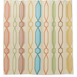 Midcentury Modern Hexagon Columns Colourful