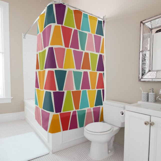 Midcentury Modern Mosaic Geometric Print  (In Situ)
