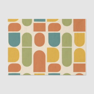 Midcentury Modern Organic Shapes Pattern Tissue Paper