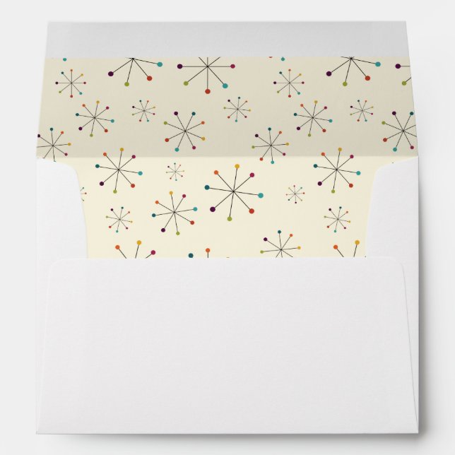 Midcentury Modern Retro Vintage Style Patterned Envelope (Back (Bottom))