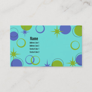 Midcentury Modern Shapes Business Card