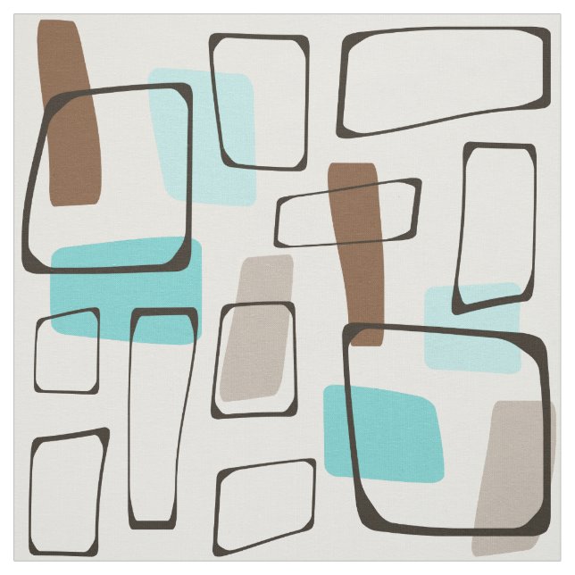 Midcentury Modern Shapes Fabric (Swatch)