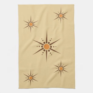 Midcentury modern starburst kitchen towel