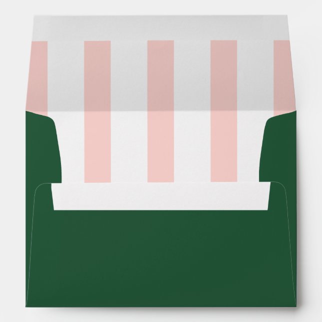 Midcentury Modern Stripes Return Addressed Envelop Envelope (Back (Bottom))