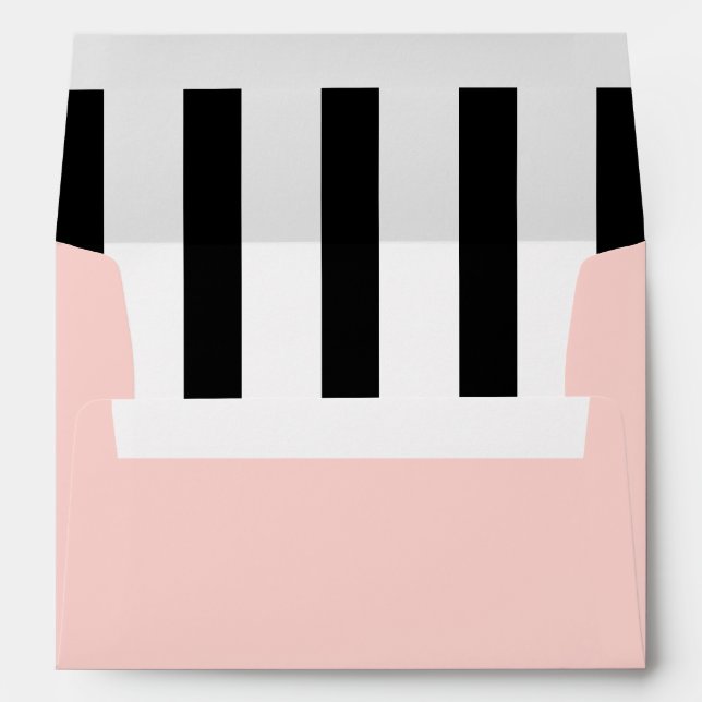 Midcentury Modern Stripes Return Addressed Envelope (Back (Bottom))