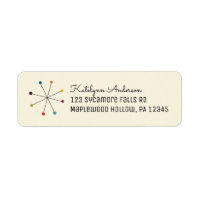 Midcentury Modern Style Retro Return Address