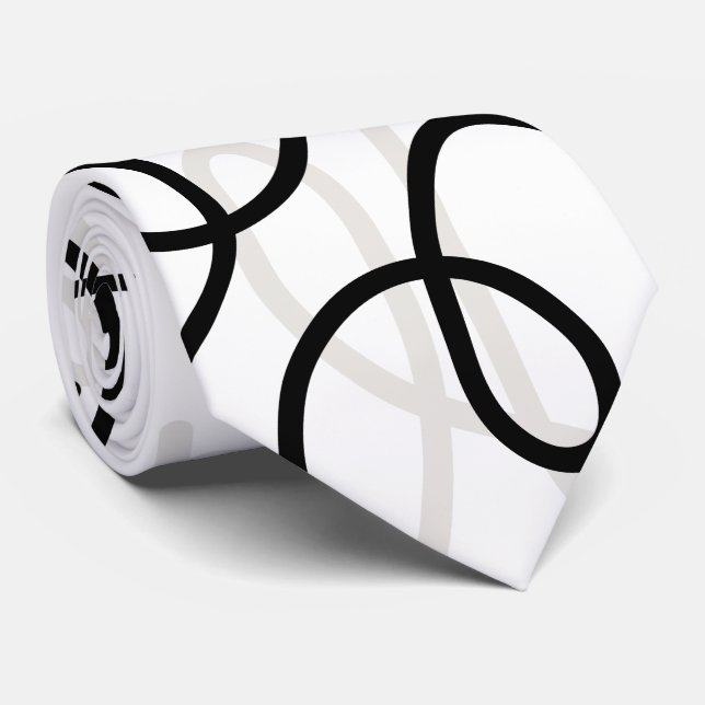 Midcentury Modern swirls abstract elegant MOD Tie (Rolled)