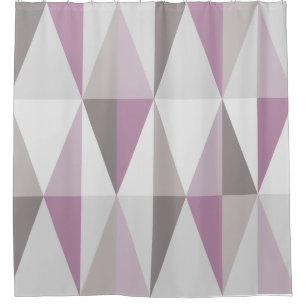MidCentury Modern Triangles Mauve