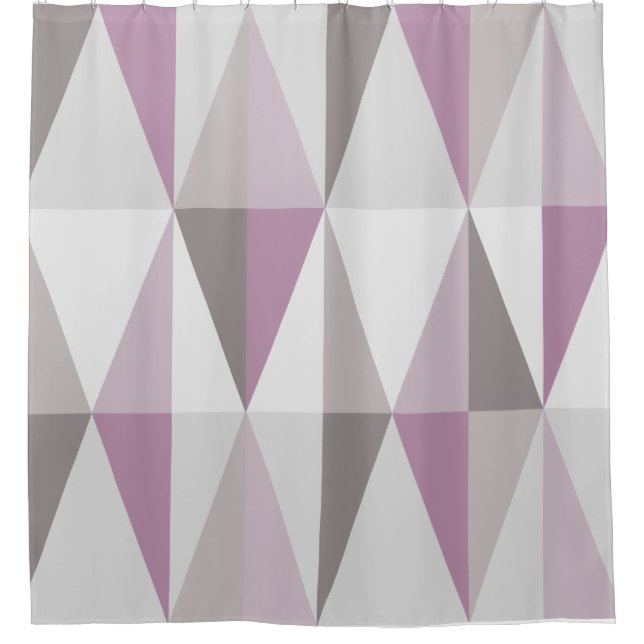 MidCentury Modern Triangles Mauve (Front)