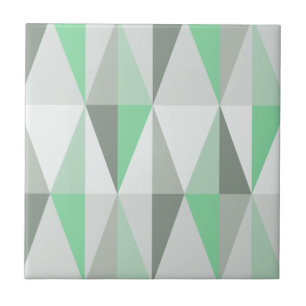 MidCentury Modern Triangles Mint Tile