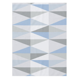 MidCentury Modern Triangles Sky Blue Tablecloth