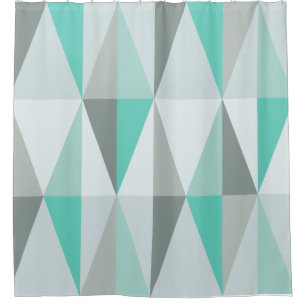 MidCentury Modern Triangles Turquoise