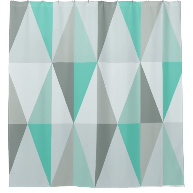 MidCentury Modern Triangles Turquoise (Front)