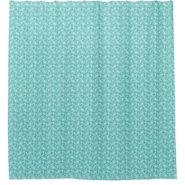 Midcentury Modern Turquoise Paisley (Front)