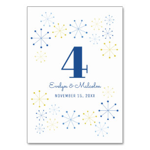 Midcentury Modern Vintage Style Wedding Table Numb Number