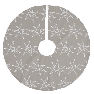 Midcentury Modernism Atomic Christmas Star Brushed Polyester Tree Skirt