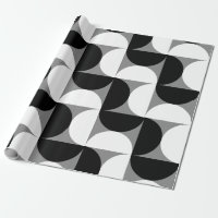 Midcentury Pattern Bowls Black White