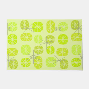 Midcentury Pattern Oblongs Chartreuse Doormat