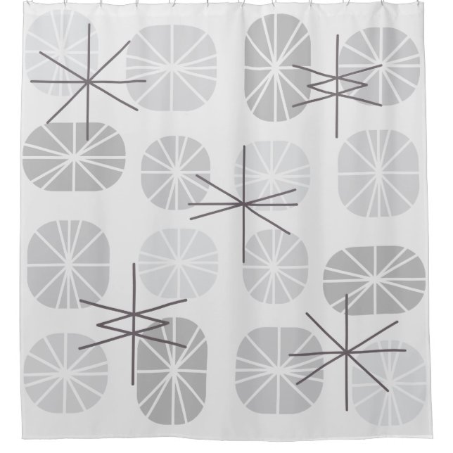 Midcentury Pattern Oblongs Light Grey (Front)