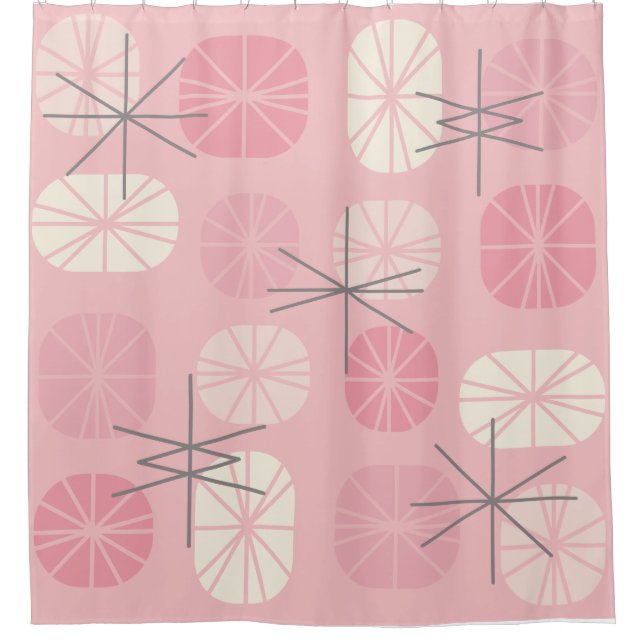 Midcentury Pattern Oblongs Pink Vanilla (Front)