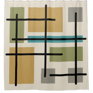 Midcentury Rectangles Squares Multicolored