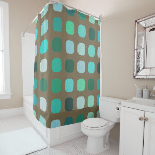 Midcentury Retro Chic Round Squares Pattern