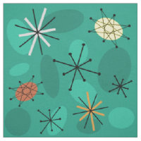 Midcentury Sputnik Starbursts Turquoise