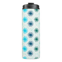Midcentury Sunburst Design in Shades of Blue