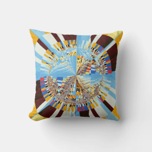 Midday sun on a mountain top throw pillow