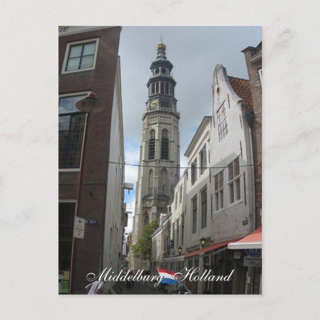 Middelburg Lange Jan Holland Postcard (Front)