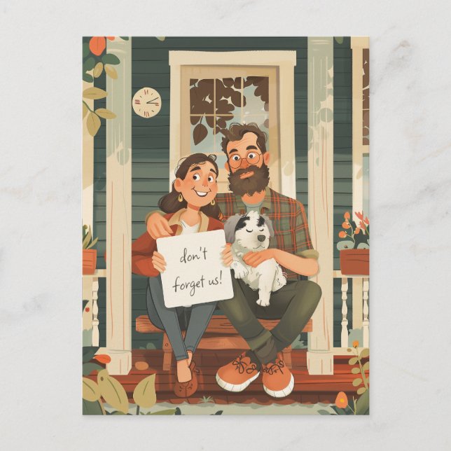 Middle-aged Couple Postcard (Front)