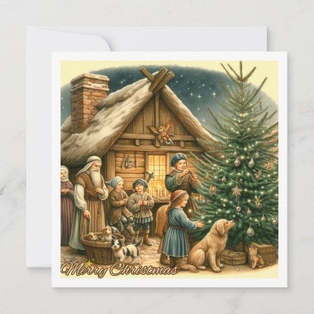 Middle Ages Rustic Christmas Card (Front)