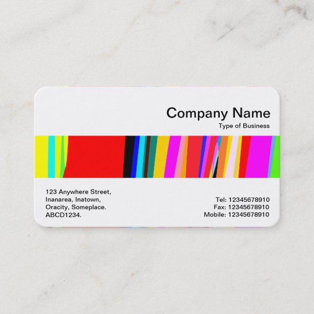 Middle Band - Abstract Colours Business Card (Front)