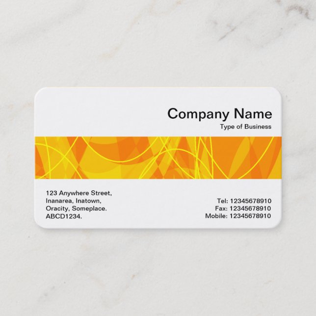Middle Band - Abstract Orange Business Card (Front)