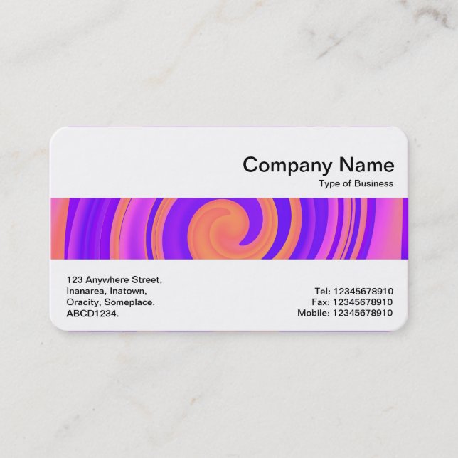 Middle Band - Abstract Swirl 250816 - 01a Business Card (Front)