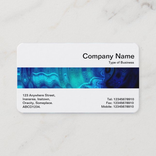 Middle Band - Blue Pool Business Card (Front)