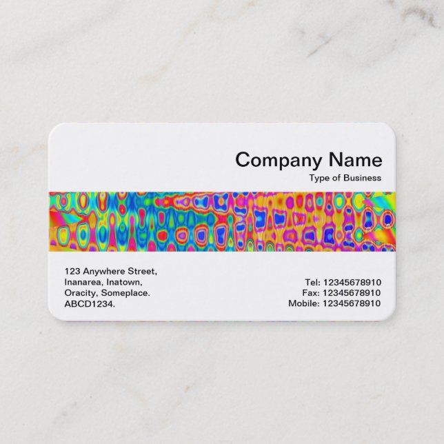 Middle Band - Colourful Waves Business Card (Front)